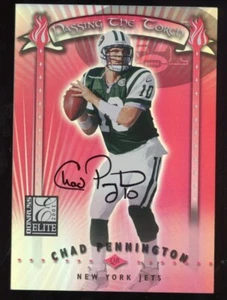 Chad Pennington 2001 Elite Auto Passing the Torch #PT-16 Serial #d 75/100 Jets - Picture 1 of 2