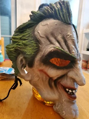 Joker Halloween Mask Rubies DC Comics Batman Arkham City Used - Image 1 of 4
