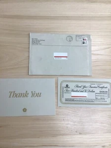 Chrysler Corp. Lee Iacocca Thank You America Circa 1985 LETTER AND CERTIFICATE. - Picture 1 of 5