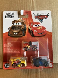 DISNEY CARS Mini Racers set of 3- Lightning With Headset, Rusteze Cruz, Jackson - Picture 1 of 2