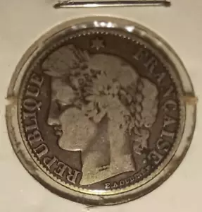 1872 France 50 centimes silver coin - Picture 1 of 2