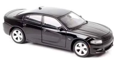 2016 Dodge Charger R/T 1/24 Scale Diecast Model by Welly - BLACK - Image 1 of 4