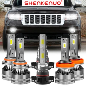 Faros LED altos/bajos + faros antiniebla V15 para Jeep Grand Cherokee 2011-2013 - Imagen 1 de 17