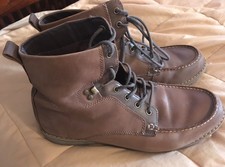 GBX MENS MOC TOE LAYNE BROWN DRAFT LEATHER BOOTS SIZE 12