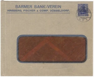 ⭐DR PU28⭐seltener 20 Pfg. Ausland-Umschlag!⭐Barmer Bank-Verein⭐1913 nach Belgien - Bild 1 von 3