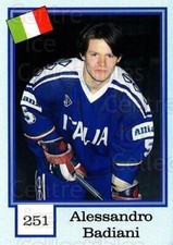 1992 Finnish Semic Stickers Snickers Backs #251 Alessandro Batiani