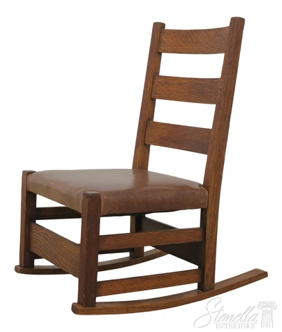 F56447EC: Gustav STICKLEY Small Mission Oak Rocking Chair Cover