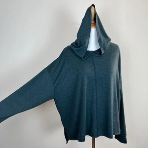 Top con Capucha Gap Fit Mujer L Cepillado Jersey Verde Hombro Caído Manga Larga Activo - Imagen 1 de 12