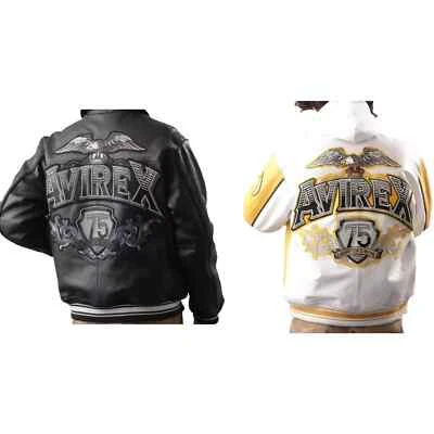 Chaqueta de bombardero Avirex Aviator King 75 para hombre, chaqueta de cuero de moda 1975 Foto 1 de 4