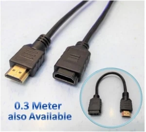 HDMI Cable 0.3 Meter Extension Extender Male to Female HDTV Computer Extend Wire - Picture 1 of 1