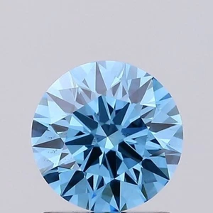 Round 1.03 Cts Fancy Vivid Blue VS2 IGI Certified Lab Grown CVD Diamond - Picture 1 of 10