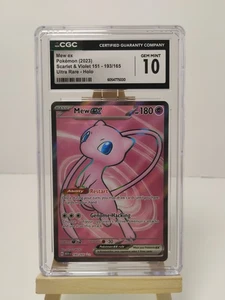 Pokemon Mew ex Full Art 193/165 Scarlet & Violet 151 CGC GEM MINT 10 - Picture 1 of 2