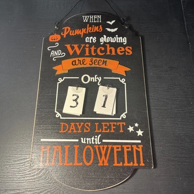 Halloween Calendar Countdown October Wood Spooky Season. BIN N #472 - Image 1 of 4
