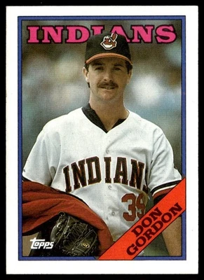 1988 Topps Don Gordon Rookie Cleveland Indians #144 - Image 1 of 2