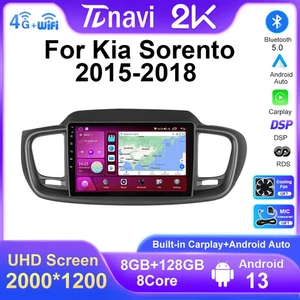 Android Auto Carplay Car Radio For Kia Sorento GPS Multimedia Player - Picture 1 of 32