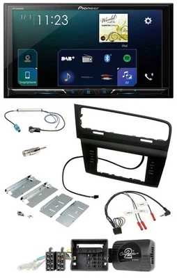Pioneer Lenkrad Bluetooth USB 2DIN DAB Autoradio für VW Golf VII ab 2012 - Bild 1 von 4