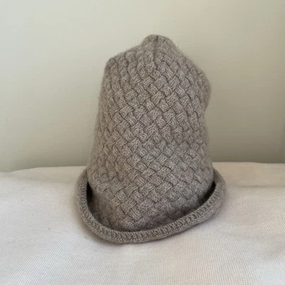Gorro tejido Portolano 70 % cachemir seda mezcla lana tostado/beige OS Foto 1 de 4