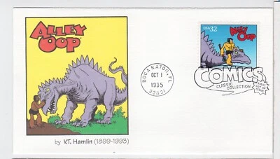 TurtlesTradingPost- Alley Oop- Comic Strips 1995- #3000n FDC Fleetwood Cachet - Image 1 of 2