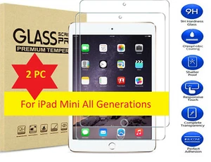 2 PC Tempered Glass Screen Protector For Ipad Mini 1/2/3/4/5/6 7.9"/8.3" - Picture 1 of 14