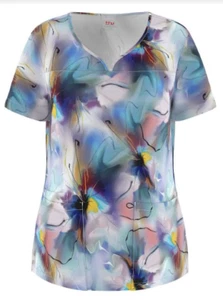 Beverly Hills Uniforms 4 Way Stretch 3 Pocket Scrub Top, Style 451 Col 133 XS-2X - Picture 1 of 1