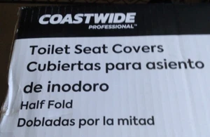 2X Coastwide Professional Toilet Seat Covers, 0.87" x 10.43", 250/Pack, 2 Packs - Picture 1 of 7