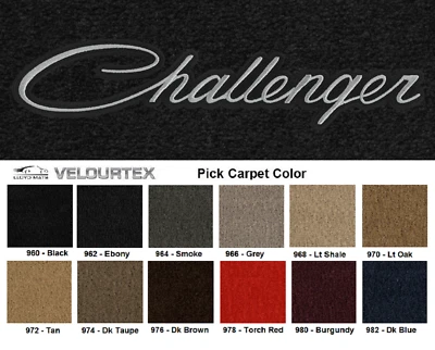 Lloyd Mats Velourtex Dodge Challenger Silver Logo Front Floor Mats (1970-1974)  Foto 1 de 4