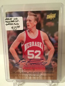 2014-15 Upper Deck March Madness Collection Gold Foil AUTO #EP1 Eric Piatkowski