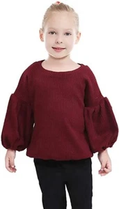 Toddler Girls Knit Sweaters Long Sleeve Loose Warm Pullover Size 4 - 5 years - Picture 1 of 3