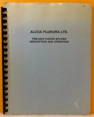 Empalmadora de fusión Alcoa Fujikura Ltd FSM-20CS descripción y manual de operación. Foto 1 de 2