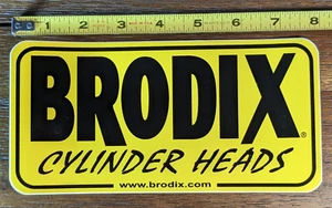 Lot of 2 Brodix Cylinder Heads Decals Stickers Nascar NHRA approx 8 x 4 inches - Picture 1 of 3