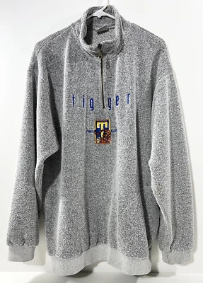 Pullover Tigger Varsity Squad gris vintage años 90 Disney Store talla XL cremallera 1/4 Foto 1 de 4