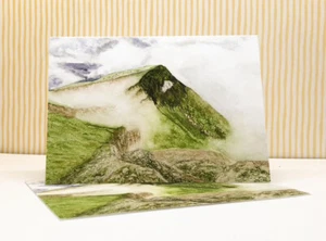 Mountain Ridge Notecards, Pack of 5 Folded Fine Art Notecards with Envelopes - Picture 1 of 3