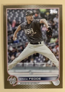 2022 Topps Update Erick Fedde Gold Parallel /2022 #US51 Washington Nationals - Picture 1 of 2