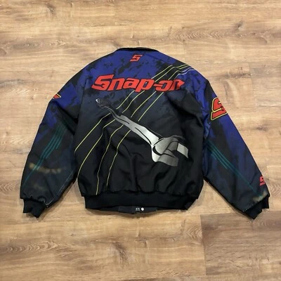 Vintage Snap-On Tools Jacket Racing Bomber Full Zip AOP Mens XL Varsity Nascar - Image 1 of 4