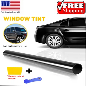 Blackout Tint Window Film Privacy UV Protection Light 50% Blocking Home black - Picture 1 of 11