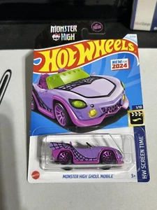 2024 Monster High Ghoul Mobile Hot Wheels Diecast 1/10 Screen Time Series - Picture 1 of 3