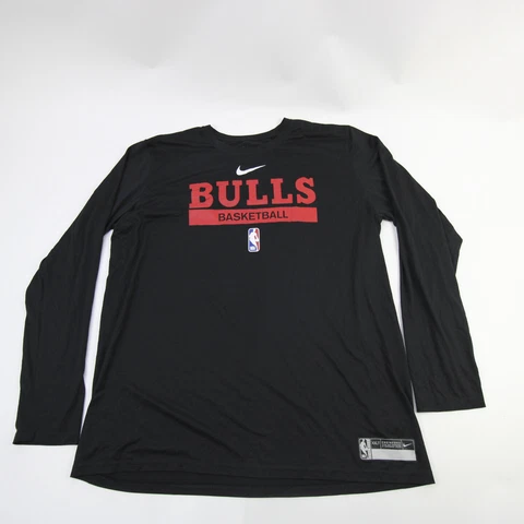 Chicago Bulls Nike NBA Authentics Dri-Fit Long Sleeve Shirt Men's Black Used Cover