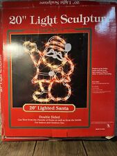VTG Lighted Santa 20” Christmas Light Sculpture Indoor/outdoor WORKS! #570C