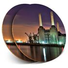 2 x Coasters - Battersea Power Station at Night  #44232