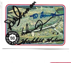 Dale Inman/ Donnie Allison/ W. Wilson/ N. Jarrett quad-signed 1988 MAXX card #56 - Picture 1 of 3