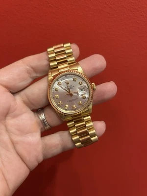Rolex Presidential Date/Day 36mm 18238 18K Gold With Diamonds - 1990 - Image 1 of 4