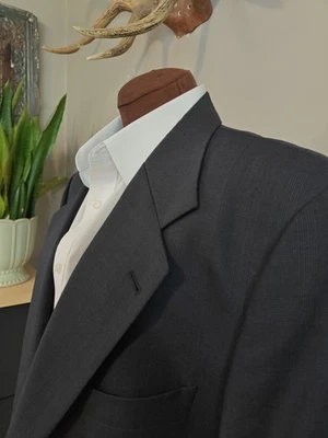 🇺🇲 Abrigo Deportivo Joseph Abboud Dos Botones Lana Hecho en EE. UU. 44 L Azul Cuadros Foto 1 de 4