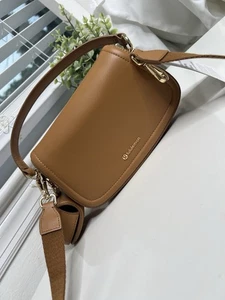Lululemon Cactus Leather Mini Shoulder Crossbody Bag Chestnut Brown Purse Pocket - Picture 1 of 15