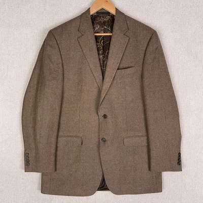 Abrigo Blazer Chaqueta Deportivo Lauren Ralph Lauren Lana Cachemira 42L Marrón Espiga Foto 1 de 4