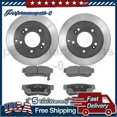 Rear Disc Brake Pad Set Disc Brake Rotor for Hyundai Tucson 2005-2009 - Image 1 of 4