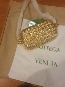Bottega Veneta Knot- embellished Metallic Shoulder/ Clutch Bag - Picture 1 of 17