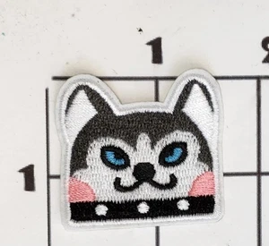 Schwarze Katze Aufnäher Bügelbild bestickt Kostüm Uniform Kätzchen - Bild 1 von 1