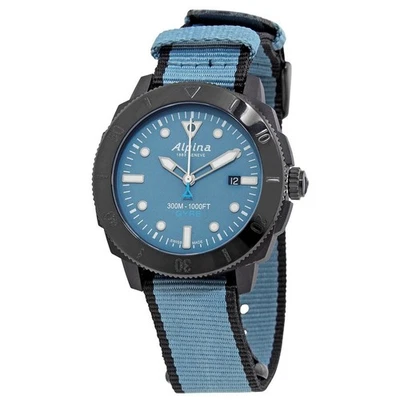 Alpina AL-525LNB4VG6BLK Store Display 9.7 out of 10 Men's Seastrong Diver Blue - Image 1 of 4