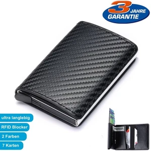 Kartenetui mit RFID Schutz - mini Geldbörse Portemonnaie Geldbeutel slim wallet - Bild 1 von 7