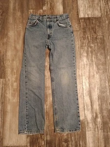 Vintage 90's Levis 505 Jeans Boys Size 14 Reg 27x27 Blue Straight Leg #23 - Picture 1 of 4